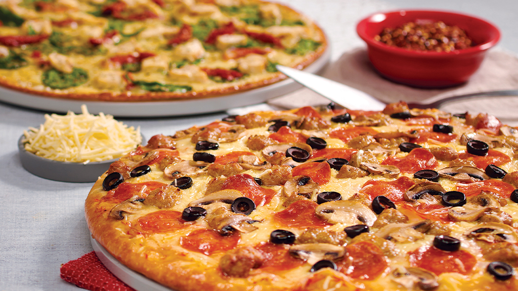 Papa Murphy's Dairy-Free Cheese take and bake pizzas.