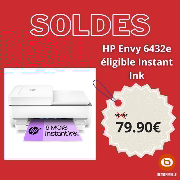 Imprimante HP Envy 6432e éligible Instant Ink