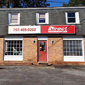 Direct Auto Insurance storefront located at  4500 Portsmouth Boulevard, Portsmouth