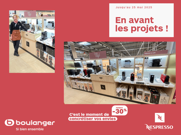 démonstration nespresso pour la fête des mères et fête des pères à boulanger nantes atlantis saint-herblain