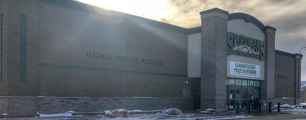 The front entrance of Sportsman's Warehouse in Sheridan