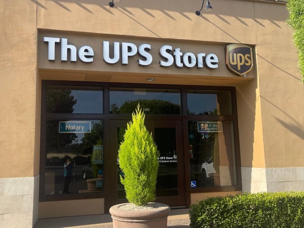 Storefront of The UPS Store in Roseville, CA