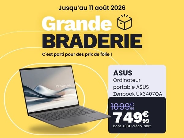 découvrez le Ordinateur portable ASUS Zenbook UX3407QA-QD479W dans votre magasin Boulanger Boulogne sur-Mer