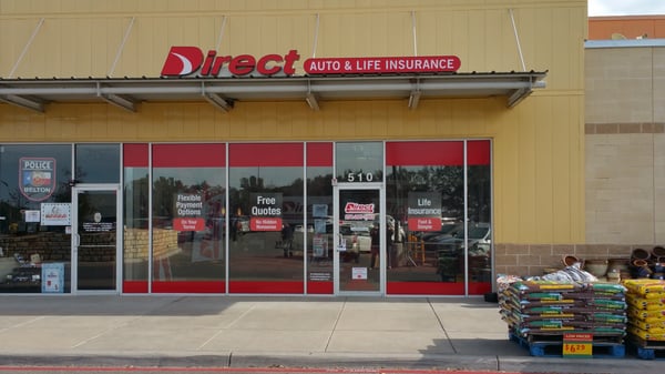 Direct Auto Insurance storefront located at  2509 North Main Street, Belton