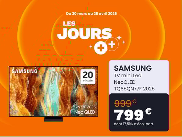 TV Mini Led SAMSUNG NeoQLED TQ65QN77F 2025-65 pouces 164cm