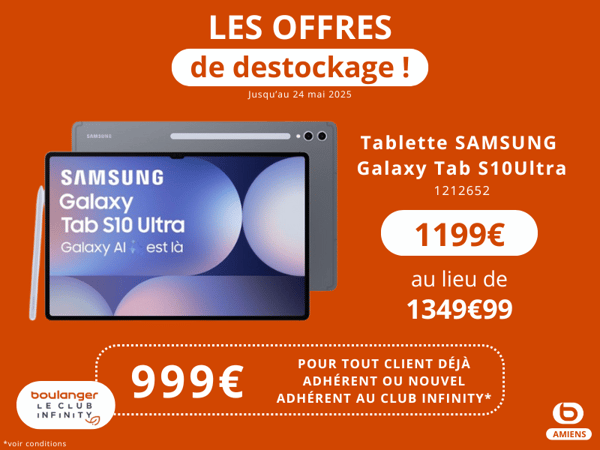 Tablette 
SAMSUNG 
Galaxy Tab S10Ultra , offre