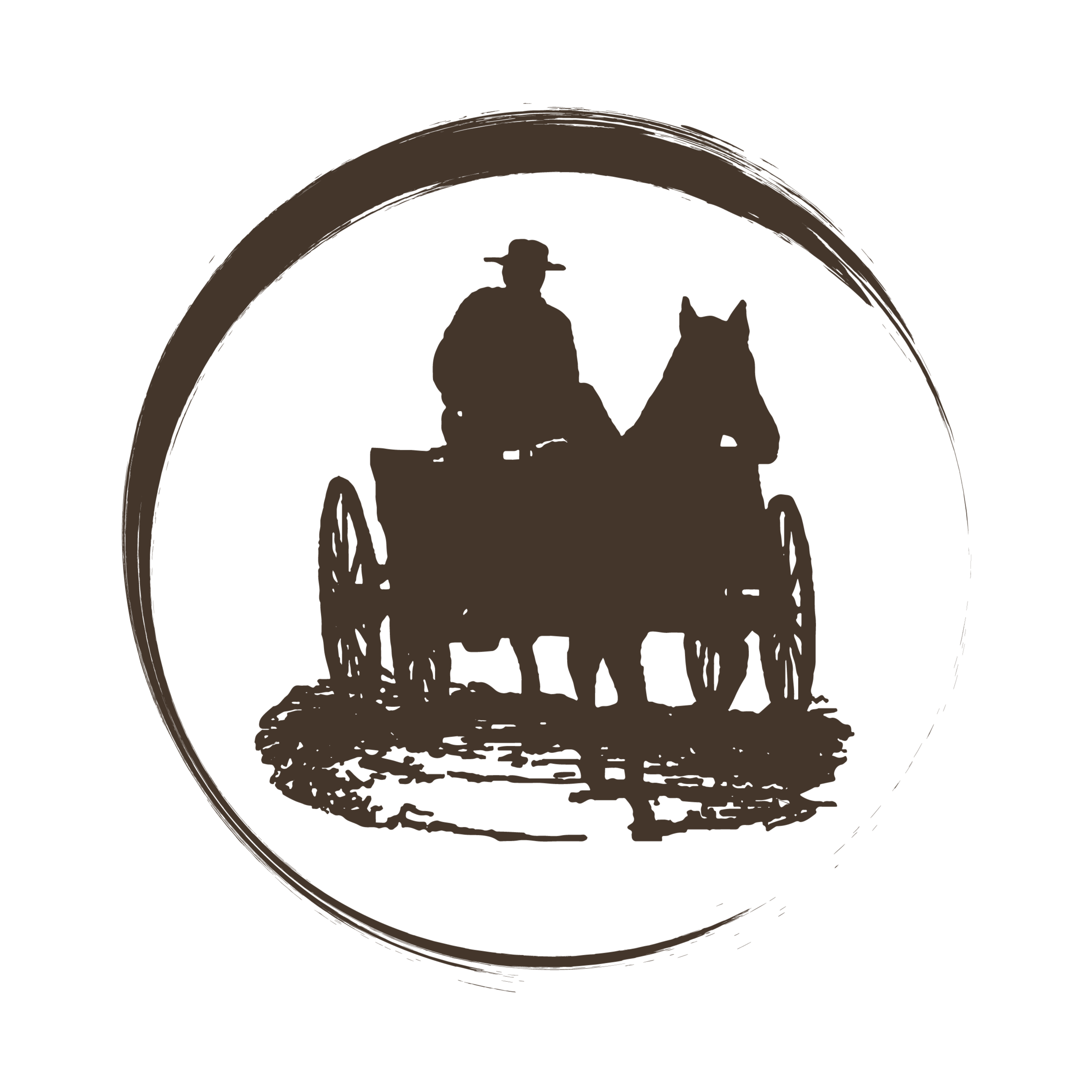 Man driving a horse and wagon.