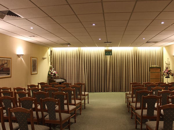 View of the front of the parlour at Serenity Funeral Directors