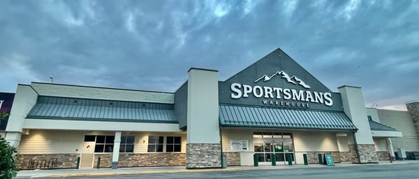 The front entrance of Sportsman's Warehouse in Grand Island