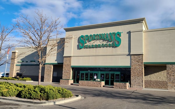 The front entrance of Sportsman's Warehouse in Grand Junction