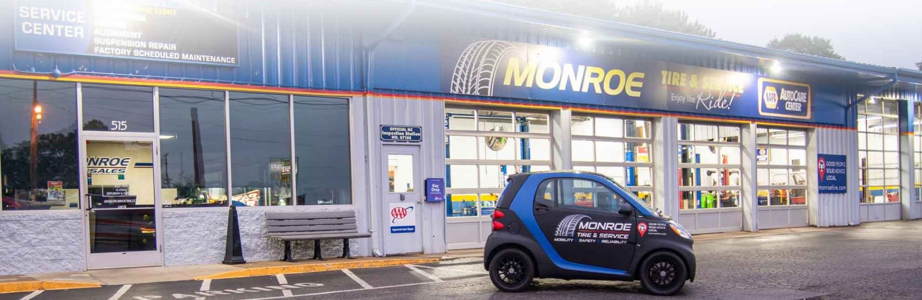 Monroe Tire Discounters Shelby tires, alignment, brakes, autoglass in