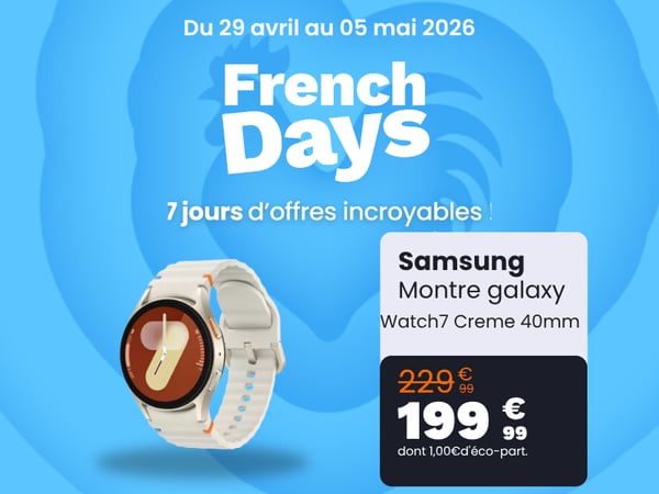 Montre connectée SAMSUNG Galaxy Watch7 Crème 40mm BT