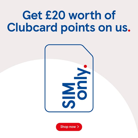 Get Clubcard Prices on us with selected pay monthly SIM only deals at Tesco Mobile.  Shop now