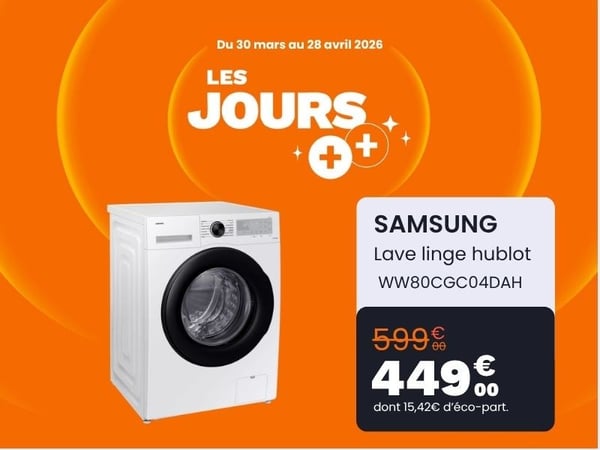 lave linge hublot samsung boulanger pau