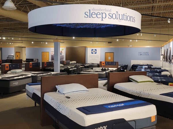 Des Moines Slumberland Furniture mattress section