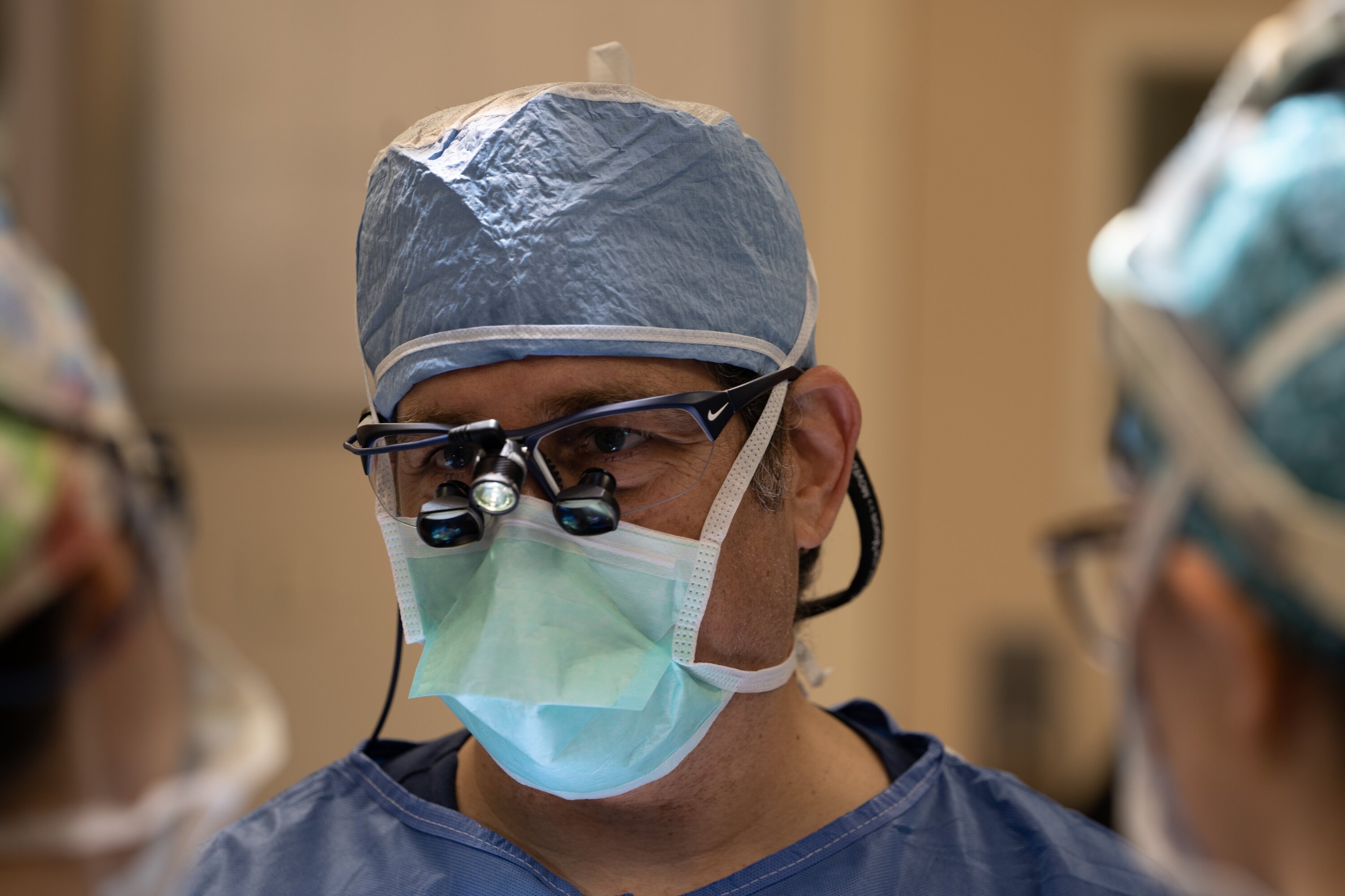 Dr. Jason Newman during surgery.