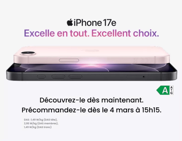 Vous recherchez un iPhone 17e à Chasseneuil ou Châtellerault ! Profitez du rachat de votre ancien smartphone, pour acquérir un iPhone 17e à Boulanger Poitiers - Chasseneuil Du Poitou