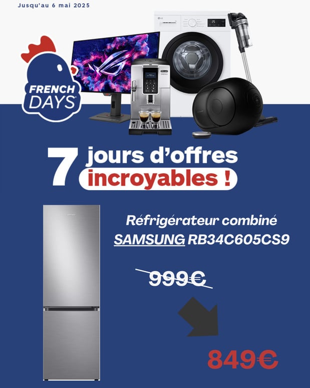Réfrigérateur combiné SAMSUNG RB34C605CS9