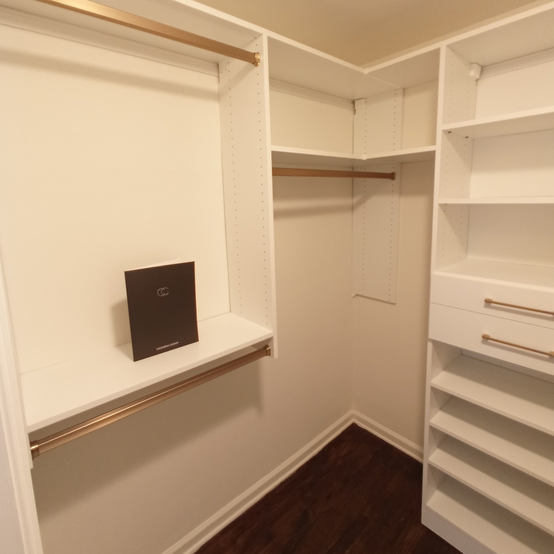 White walk-in closet