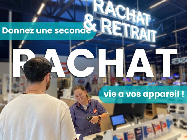 Profitez de notre service Retrait & Rachat en magasin ! Venez retirer votre commande et apportez vos anciens appareils pour bénéficiez d'une reprise sur vos smartphone, ordinateur portable et tablette.