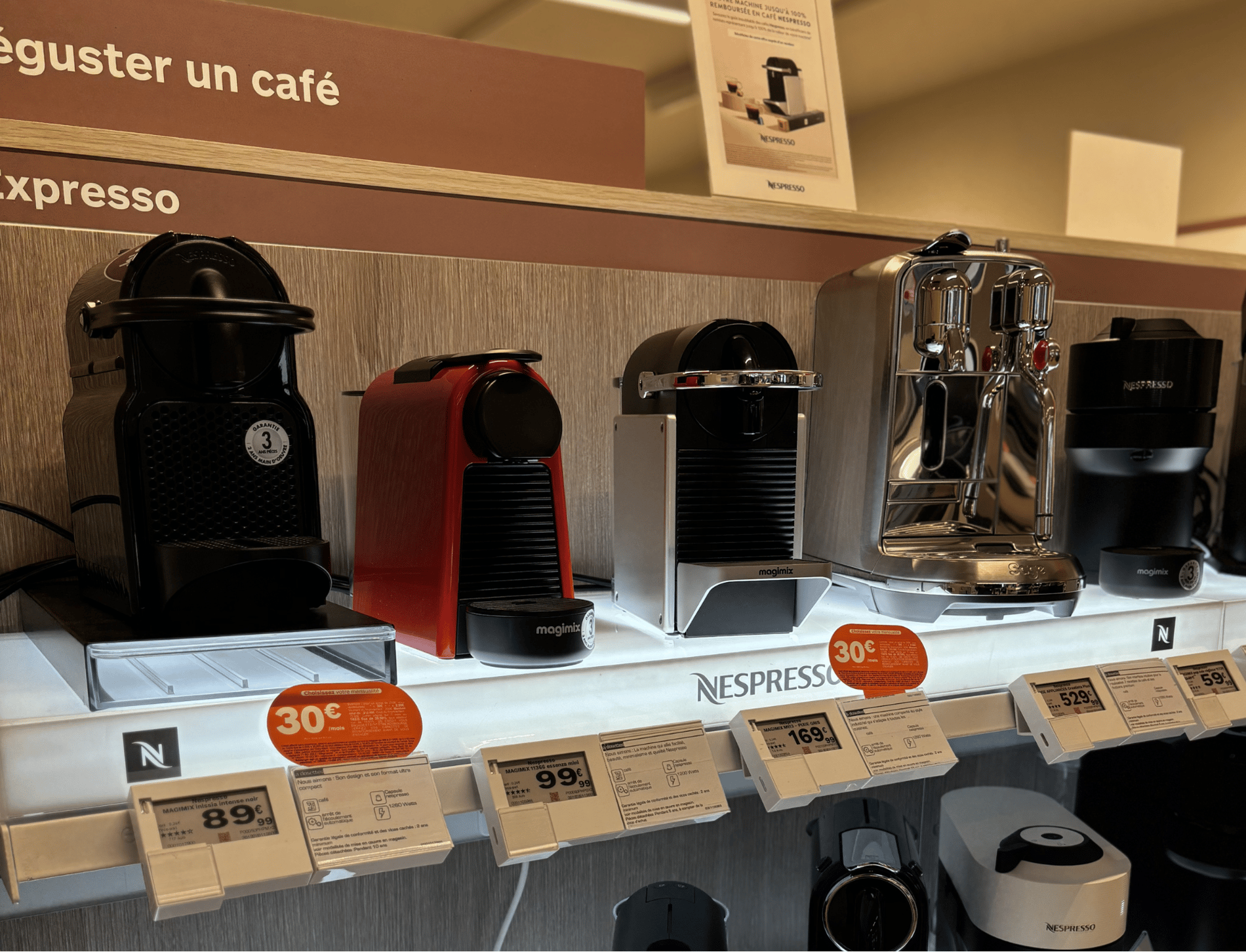 Machine à café Nespresso, Boulanger Lille