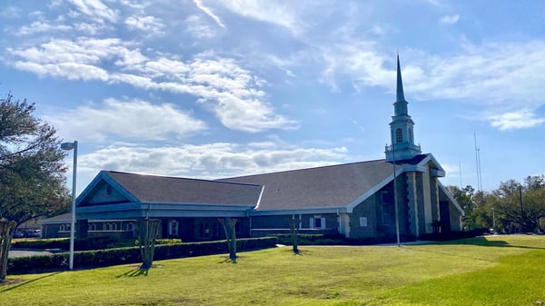 This is the north entrance of the Brandon Florida Stake Center of the Church of Jesus Christ of Latter-day Saints. The Valrico, Lithia, and Riverview Wards meet within this building.
