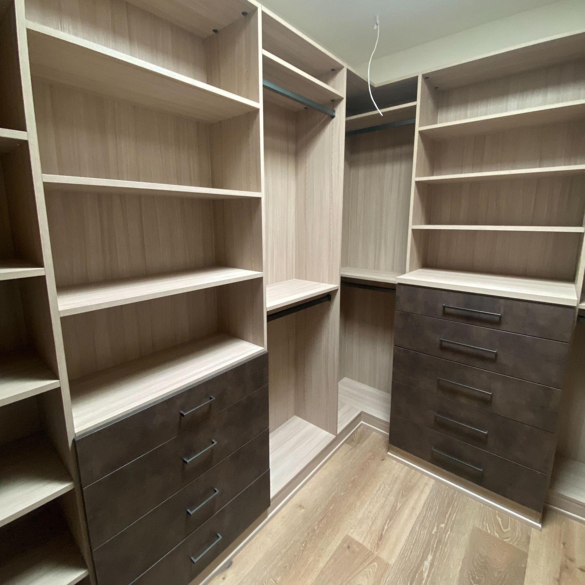 Walk in Master Closet with pull out drawers