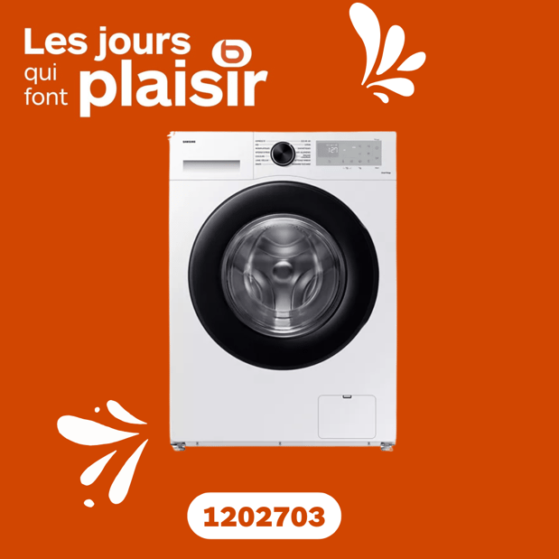 Lave linge hublot SAMSUNG WW80CGC04DAH Bespoke AI en promotion dans votre magasin Boulanger Lille Esquermoise