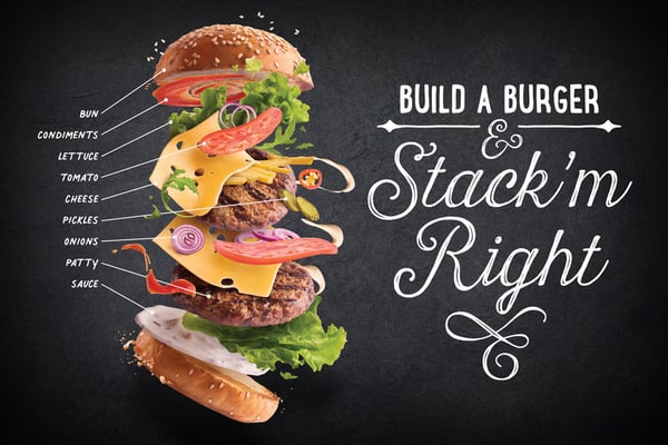 build a burger stack'm right