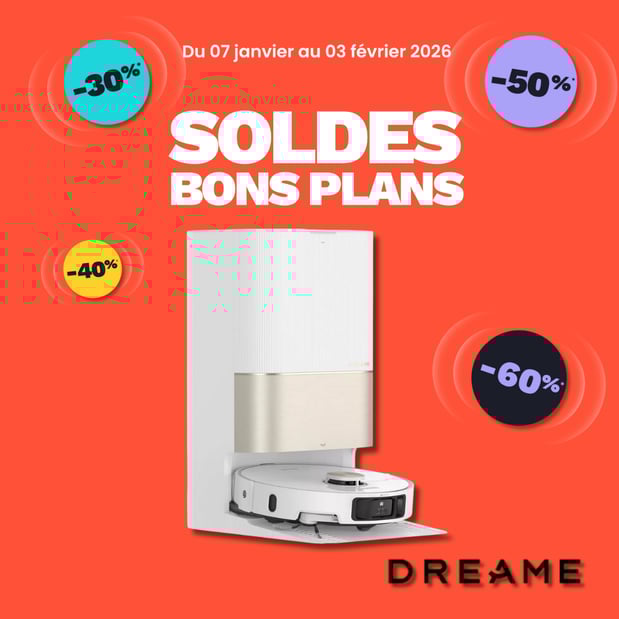 Robot Aspirateur Laveur DREAME X40 Ultra Complete blanc chez Boulanger Vitrolles