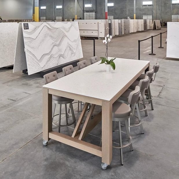 Cambria Sales and Distribution Center Showroom - Charlotte desk and slabs