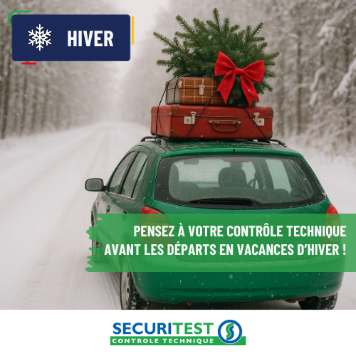 ⛷️​ Pensez à votre contrôle technique avant les départs en vacances d’hiver ! ⛷️​
