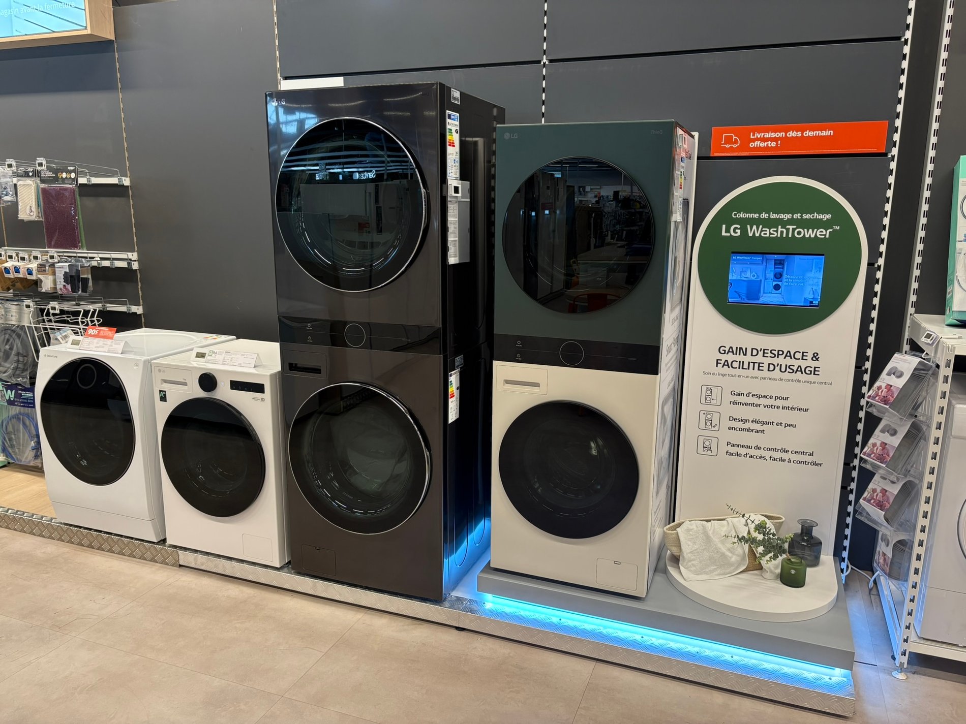 Machine à laver et sèche linge LG