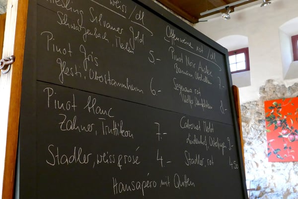 Restaurant Gasthaus Schlosshalde Winterthur; Weine