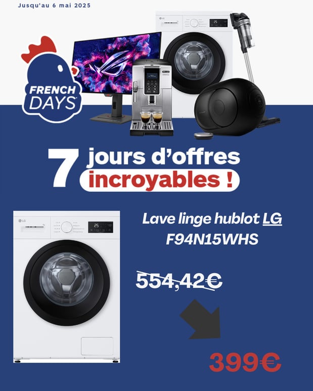 Lave Linge hublot LG F94N15WHS