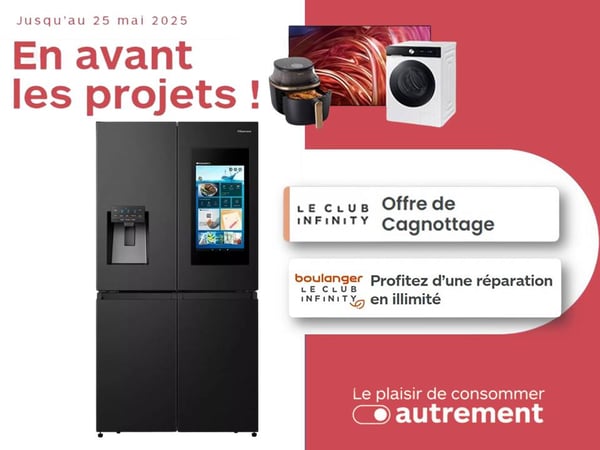 Boulanger STE Eulalie
Electroménager 
Frigo
Réfrigérateur 
Réfrigérateur américain