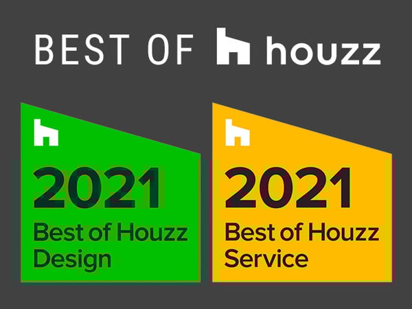 Best of houzz awards in service and design.