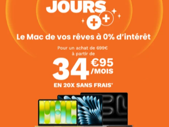 💻 Les Jours++ : Le Mac de vos rêves à 0% d’intérêt ! ✨