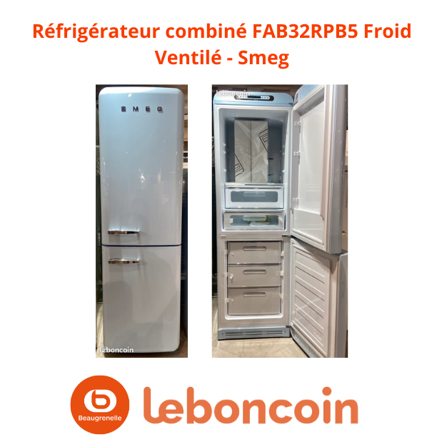 Réfrigérateur combiné Smeg FAB32RPB5 Froid Ventilé