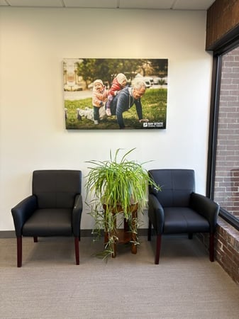 Bay State Physical Therapy - Bedford MA waiting room area.