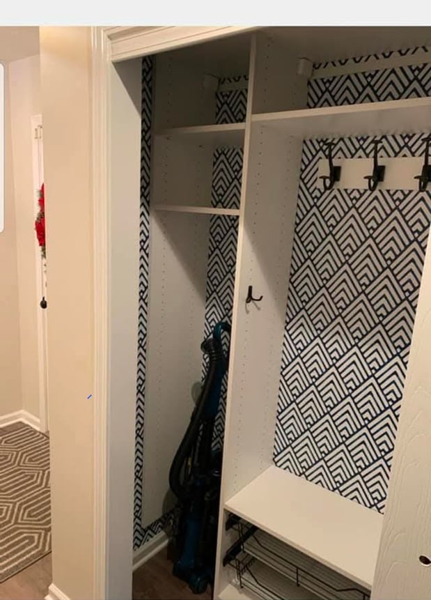 White Reach in utility /coat closet