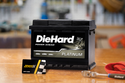 DieHard: Obtén una Tarjeta de Regalo de $10 - Por correo al comprar cualquier batería de auto DieHard Platinum.