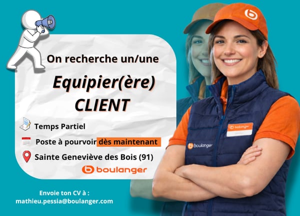 Alerte Recrutement : Nous cherchons un/une équipier(ère) client !
