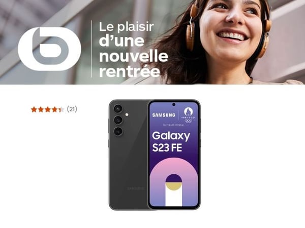 Le Samsung s23FE chez Boulanger Thiais