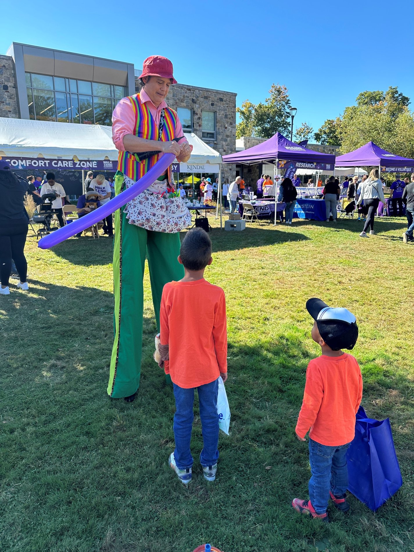 My boy's enjoying the fundraiser to bring awareness to the Ending Alzheimer's