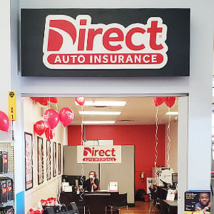 Direct Auto Insurance storefront located at  201 Lanny Bridges Avenue, Covington