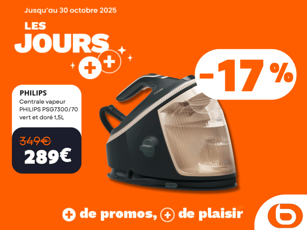 Centrale vapeur PHILIPS PSG7300/70 vert et doré 1,5L