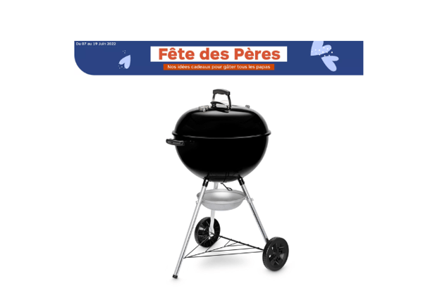 Barbecue charbon Weber Original Kettle E-5710 Charcoal Grill 57 boulanger nice valley