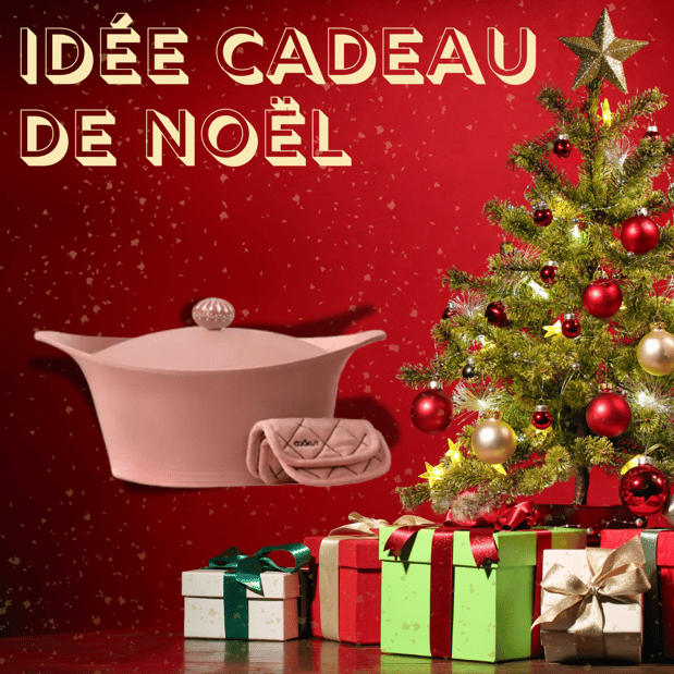 Idée de cadeau Noël : Cocotte COOKUT Coffret l'incroyable 24cm - Guimauve
