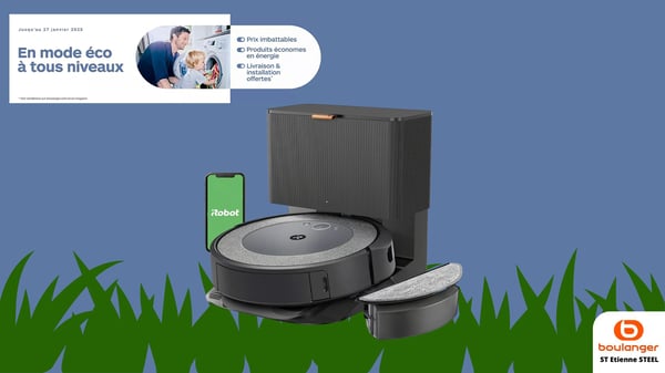 Robot Aspirateur Laveur IROBOT Roomba Combo i5+ dans votre magasin Boulanger St Etienne STEEL !